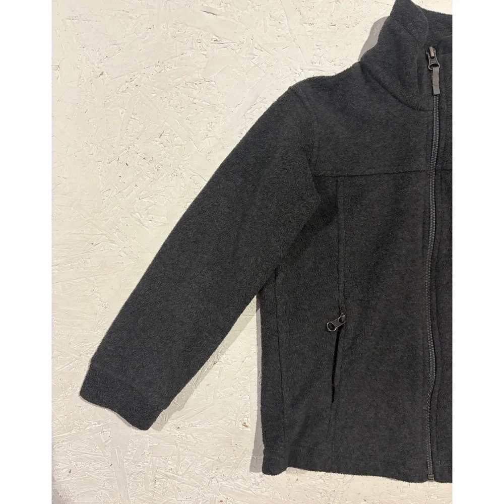 Columbia Sportswear Fleece Jacket Boys‎ XS Gray Mock Neck Full Zip Pockets